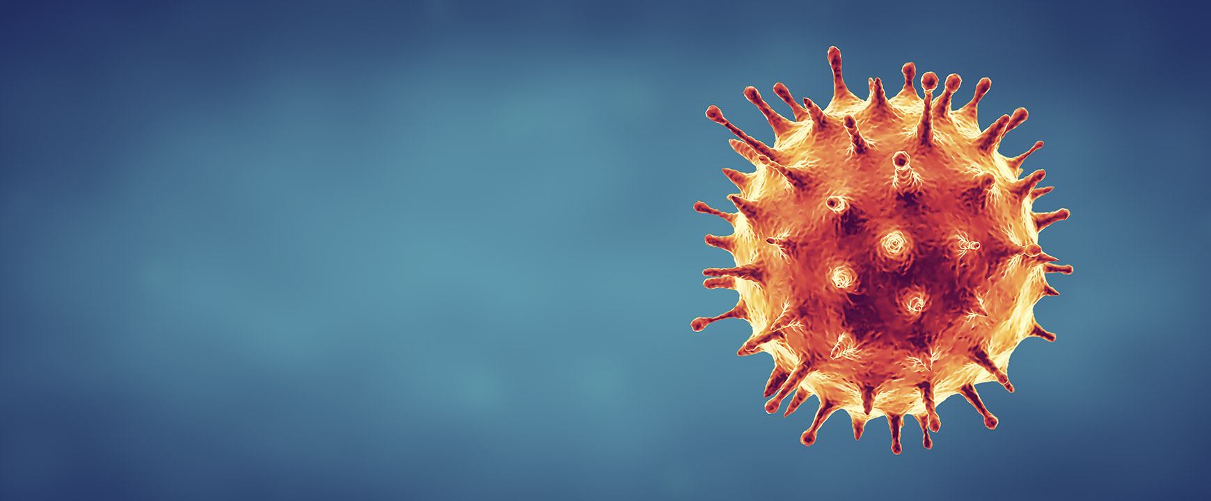 Corona Virus In Red Background - Microbiology And Virology Concept - 3d Rendering - Toronto Bangla Town | Digital Bangla Weekly Magazine